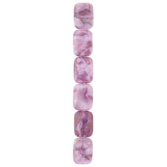 12 Pack: Amethyst Ocean Rectangle Beads, 22mm by Bead Landing™